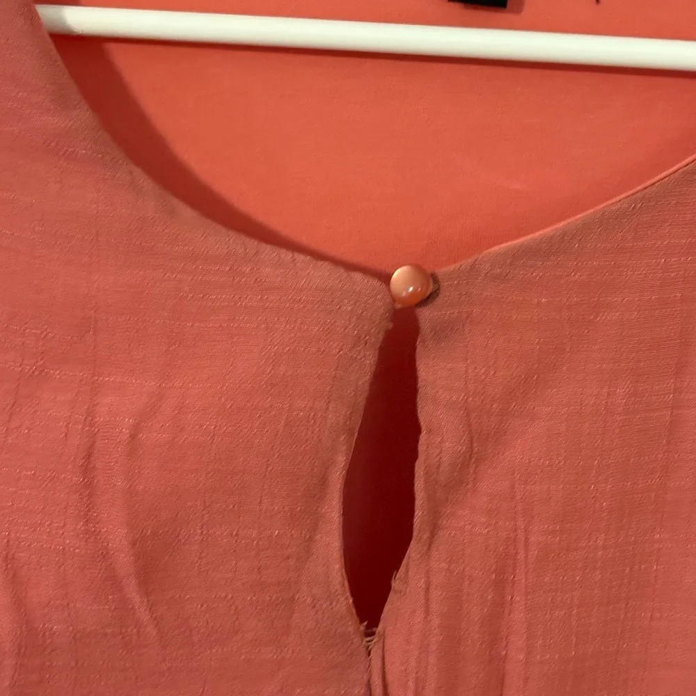 Women’s AUW Rust Midi Dress with Tie Waist - Picture 5 of 5